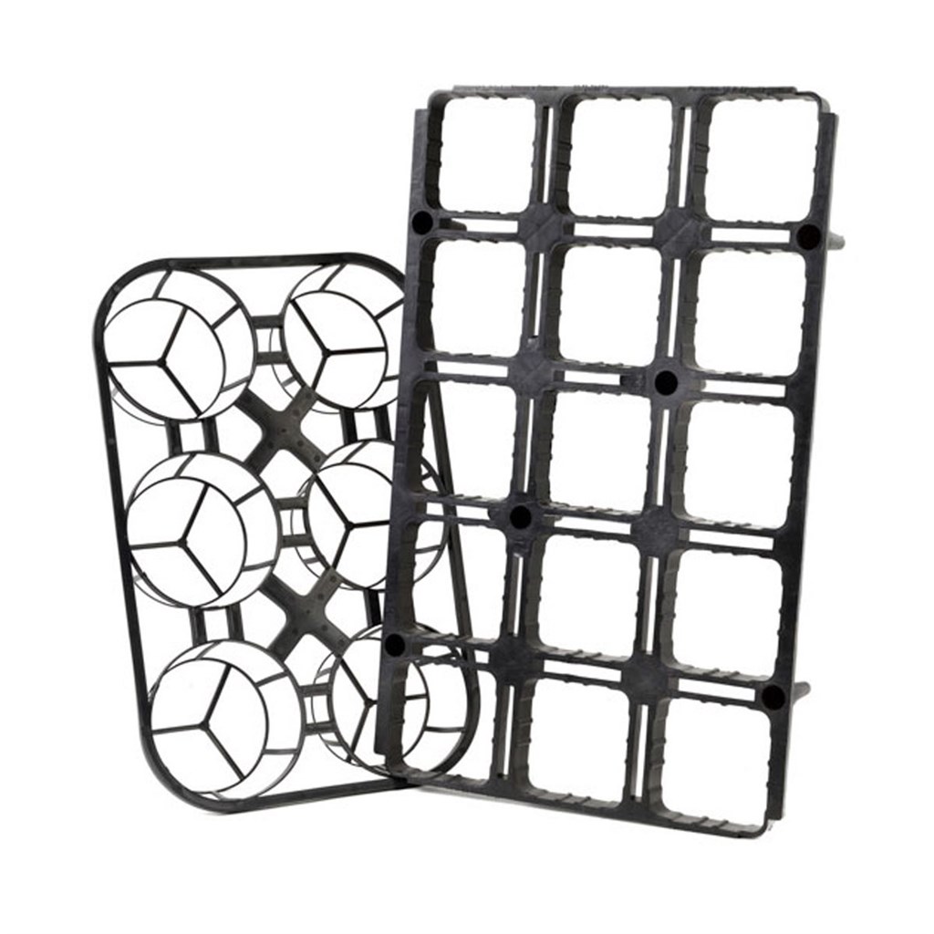 PANNELLO PORTAVASI PER VASO QUADRO CM 9X9 (CON PIEDE) - 15 POSTI